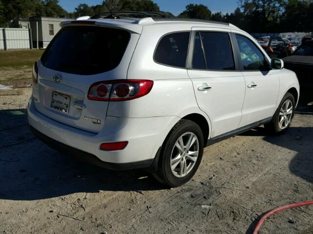 5XYZK4AG6BG055053 - 2011 HYUNDAI SANTA FE L WHITE photo 4