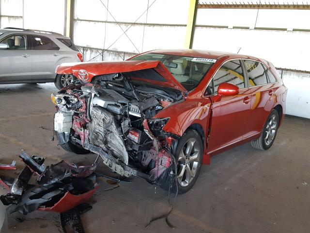 4T3ZK3BB1BU036442 - 2011 TOYOTA VENZA BASE RED photo 2