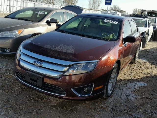 3FAHP0JAXCR143893 - 2012 FORD FUSION SEL MAROON photo 2