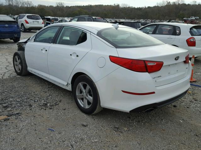 5XXGM4A79EG274177 - 2014 KIA OPTIMA LX WHITE photo 3