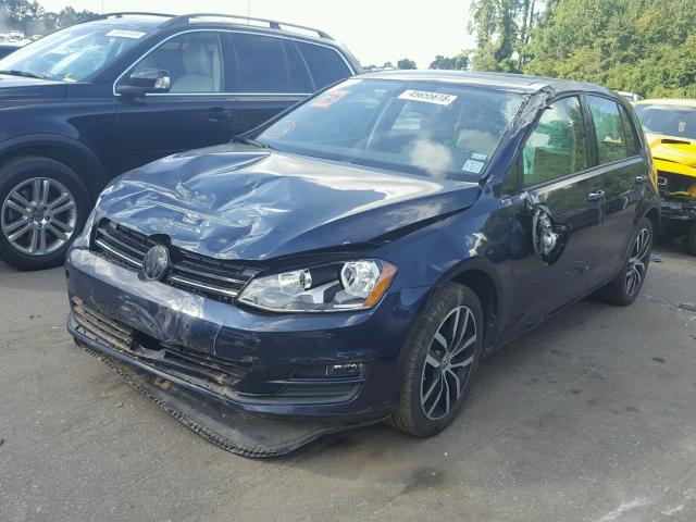 3VW217AU9GM034510 - 2016 VOLKSWAGEN GOLF S/SE BLUE photo 2