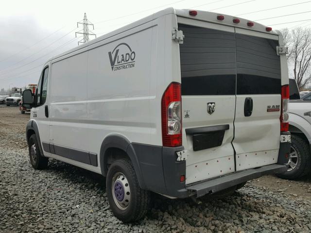 3C6TRVAG9GE105401 - 2016 RAM PROMASTER WHITE photo 3