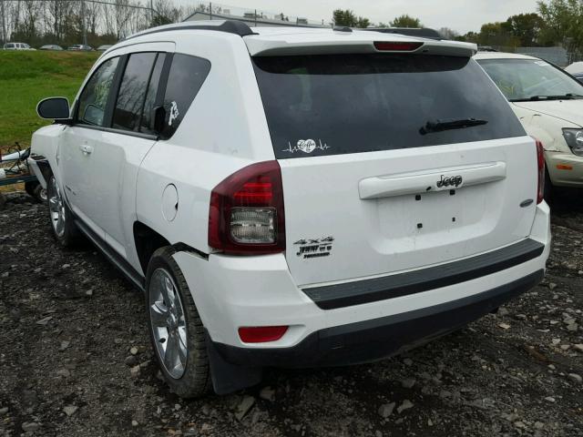 1C4NJDEB5ED689442 - 2014 JEEP COMPASS LA WHITE photo 3