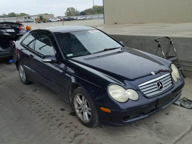 WDBRN47J72A340174 - 2002 MERCEDES-BENZ C 230K SPO BLUE photo 1