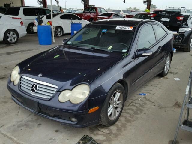 WDBRN47J72A340174 - 2002 MERCEDES-BENZ C 230K SPO BLUE photo 2