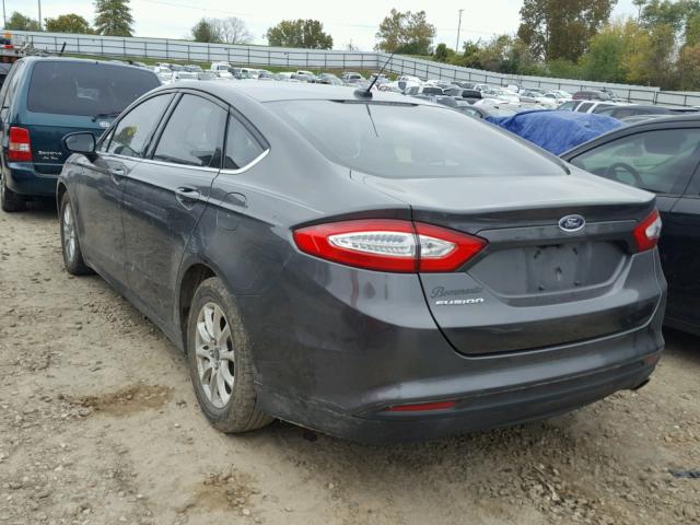 3FA6P0G72GR206347 - 2016 FORD FUSION S GRAY photo 3