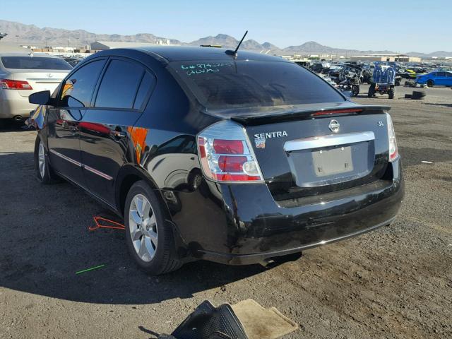 3N1AB6AP7CL780196 - 2012 NISSAN SENTRA 2.0 BLACK photo 3