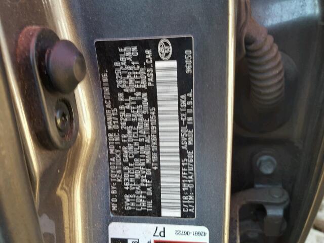 4T1BF1FK6FU910545 - 2015 TOYOTA CAMRY LE GRAY photo 10