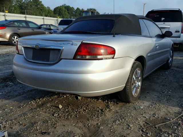 1C3EL65R64N162820 - 2004 CHRYSLER SEBRING LI SILVER photo 4