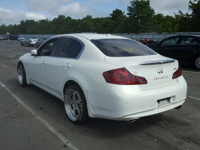 JN1CV6AR5DM766189 - 2013 INFINITI G37 WHITE photo 3