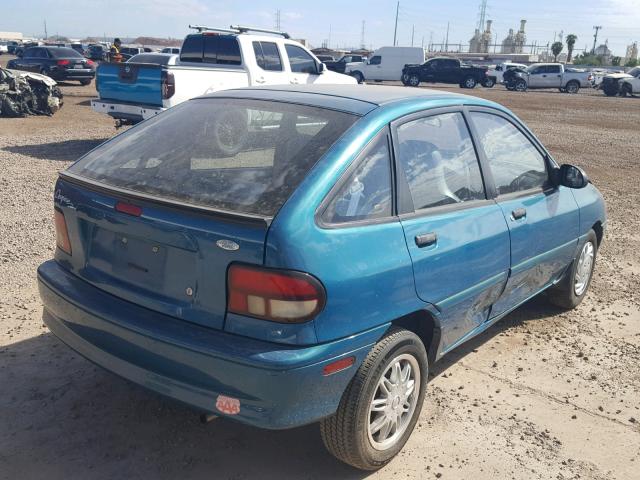 KNJLT06H6R6102251 - 1994 FORD ASPIRE GREEN photo 4