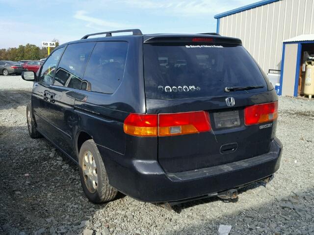 2HKRL189X3H503128 - 2003 HONDA ODYSSEY EX BLACK photo 3