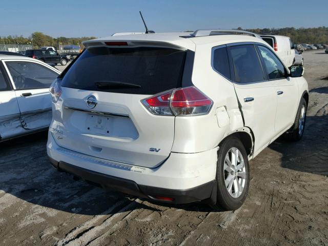 KNMAT2MT7FP570153 - 2015 NISSAN ROGUE S WHITE photo 4