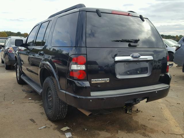 1FMEU63E97UB54919 - 2007 FORD EXPLORER BLACK photo 3