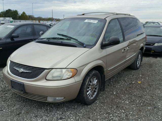 2C8GP64L92R767726 - 2002 CHRYSLER TOWN & COU GOLD photo 2