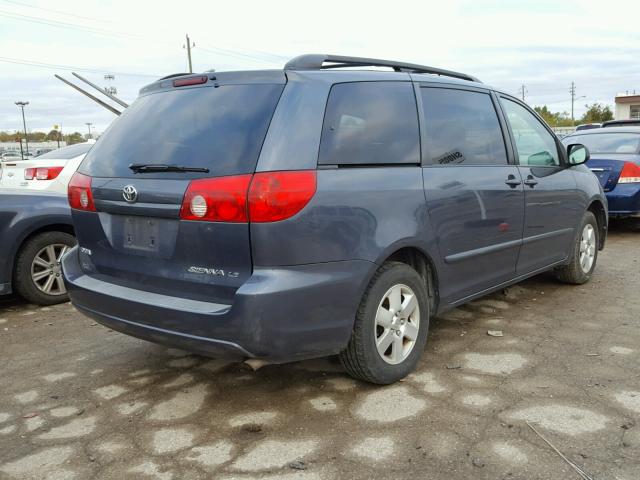 5TDZA23C86S572199 - 2006 TOYOTA SIENNA CE BLUE photo 4