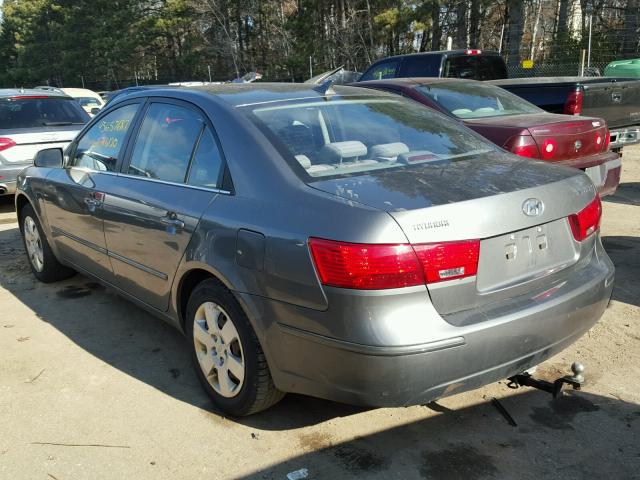 5NPET46C79H478955 - 2009 HYUNDAI SONATA GLS GRAY photo 3