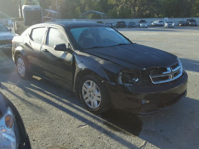 1C3CDZAB3DN615709 - 2013 DODGE AVENGER SE BLACK photo 1