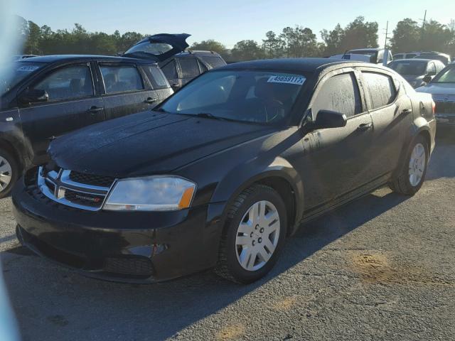 1C3CDZAB3DN615709 - 2013 DODGE AVENGER SE BLACK photo 2