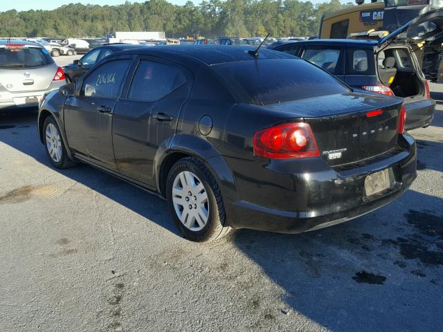 1C3CDZAB3DN615709 - 2013 DODGE AVENGER SE BLACK photo 3