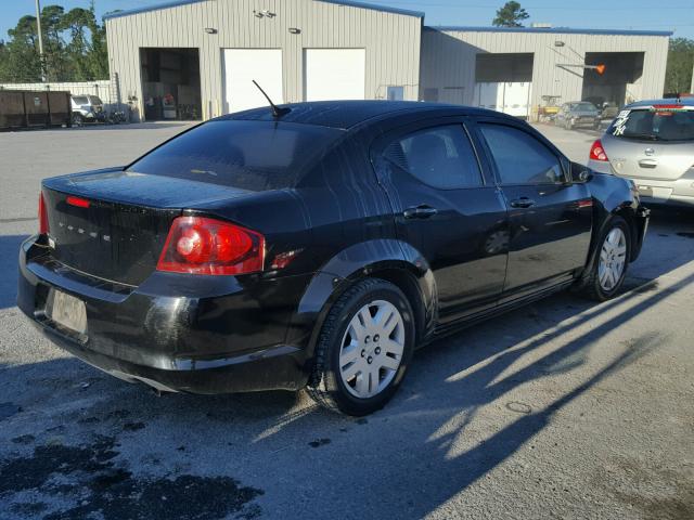 1C3CDZAB3DN615709 - 2013 DODGE AVENGER SE BLACK photo 4