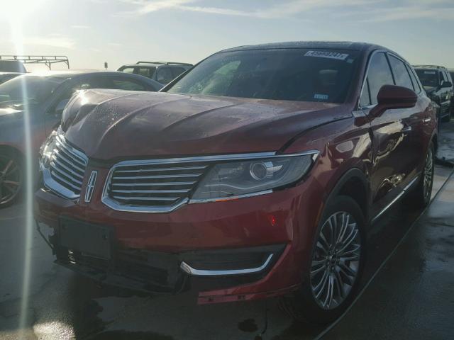 2LMTJ6LR7GBL88649 - 2016 LINCOLN MKX RESERV RED photo 2