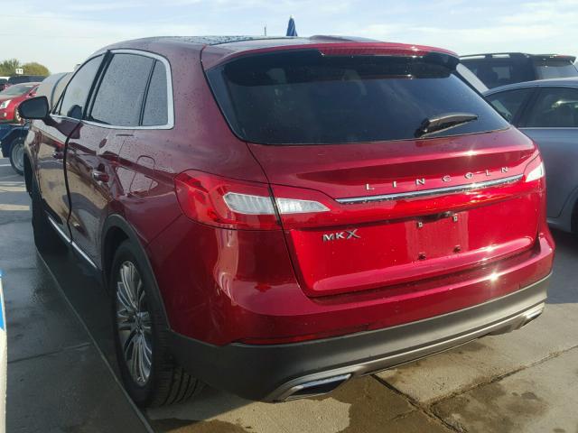 2LMTJ6LR7GBL88649 - 2016 LINCOLN MKX RESERV RED photo 3