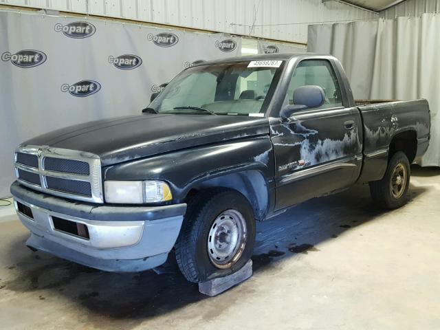 1B7HC16Y2WS769254 - 1998 DODGE RAM 1500 BLACK photo 2