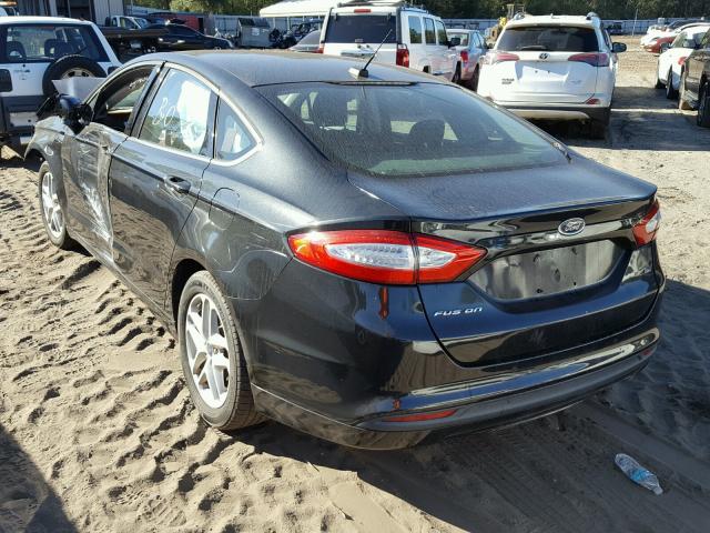 3FA6P0H71ER221532 - 2014 FORD FUSION SE BLACK photo 3