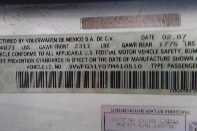 3VWFG31Y07M410510 - 2007 VOLKSWAGEN NEW BEETLE 白色 照片 10