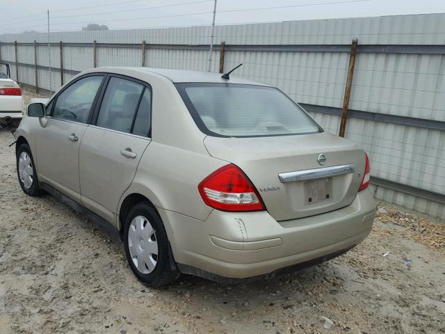 3N1BC11E67L432768 - 2007 NISSAN VERSA S TAN photo 3