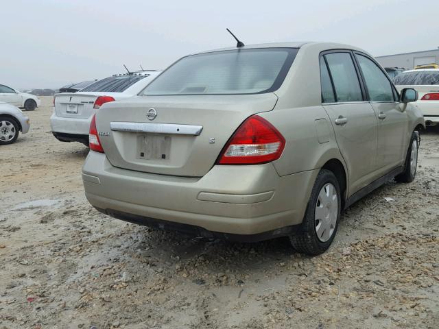 3N1BC11E67L432768 - 2007 NISSAN VERSA S TAN photo 4