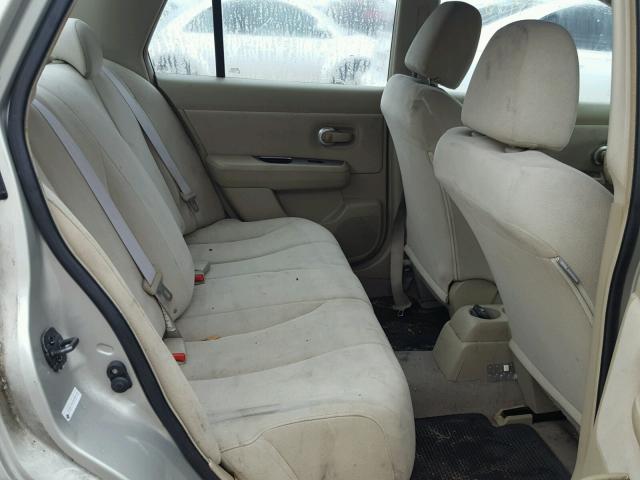 3N1BC11E67L432768 - 2007 NISSAN VERSA S TAN photo 6