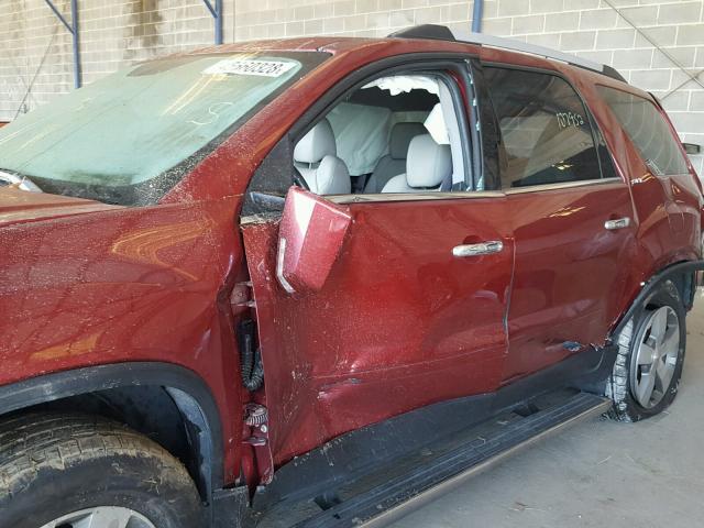 1GKKVRED4BJ337721 - 2011 GMC ACADIA SLT 勃艮第红 照片 10