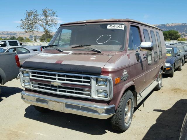 1GBEG25K0L7131744 - 1990 CHEVROLET G20 BURGUNDY photo 2