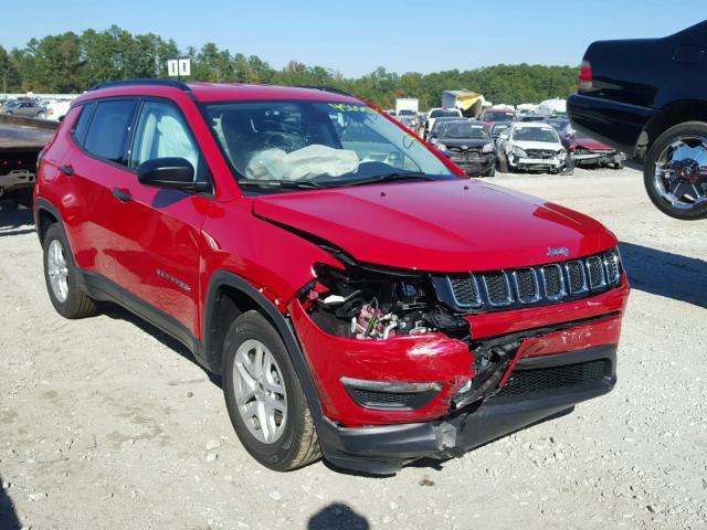 3C4NJCAB1HT652208 - 2017 JEEP COMPASS SP RED photo 1