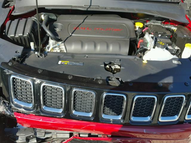 3C4NJCAB1HT652208 - 2017 JEEP COMPASS SP RED photo 7