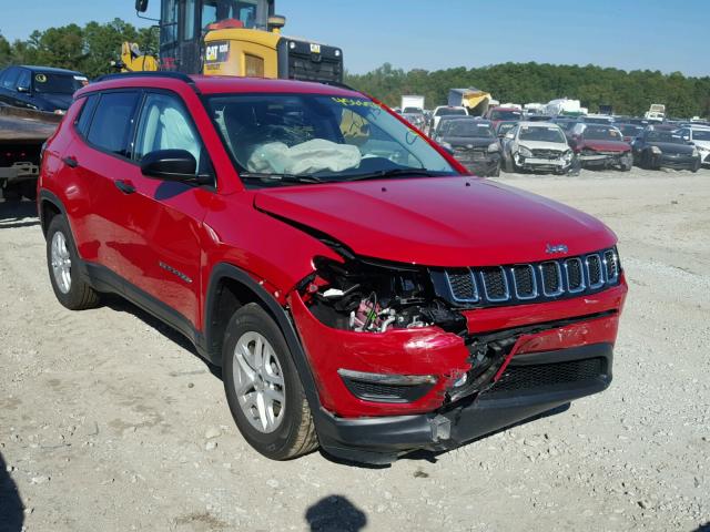 3C4NJCAB1HT652208 - 2017 JEEP COMPASS SP RED photo 9