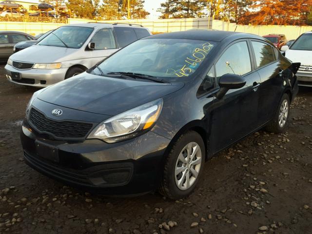 KNADM4A32D6272815 - 2013 KIA RIO LX BLACK photo 2