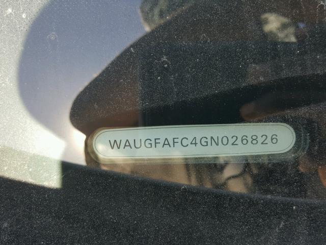 WAUGFAFC4GN026826 - 2016 AUDI A6 PREMIUM WHITE photo 10