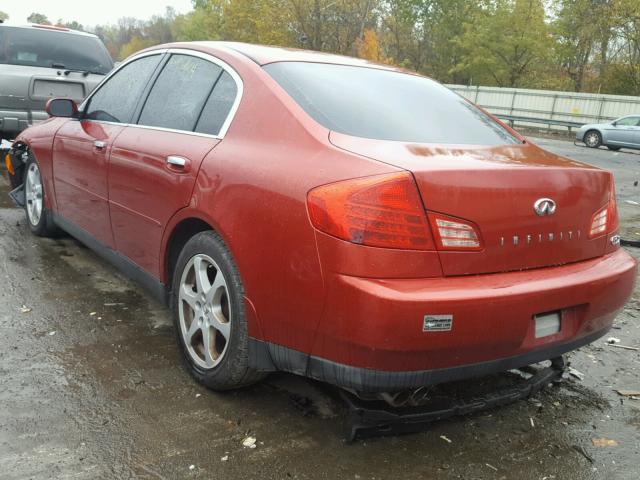 JNKCV51F94M710106 - 2004 INFINITI G35 RED photo 3