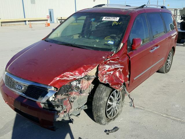 KNDMH4C71B6379942 - 2011 KIA SEDONA EX MAROON photo 2