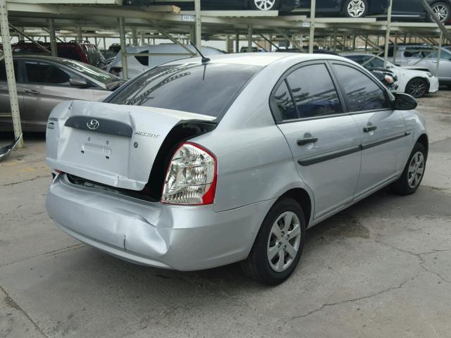 KMHCM46C69U314120 - 2009 HYUNDAI ACCENT GLS SILVER photo 4