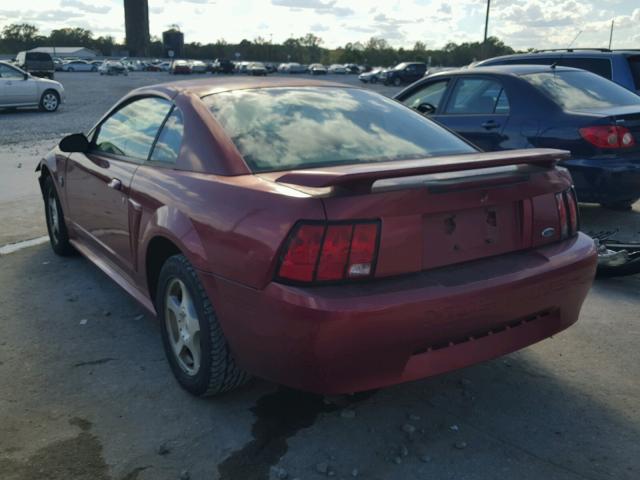 1FAFP40494F101546 - 2004 FORD MUSTANG RED photo 3