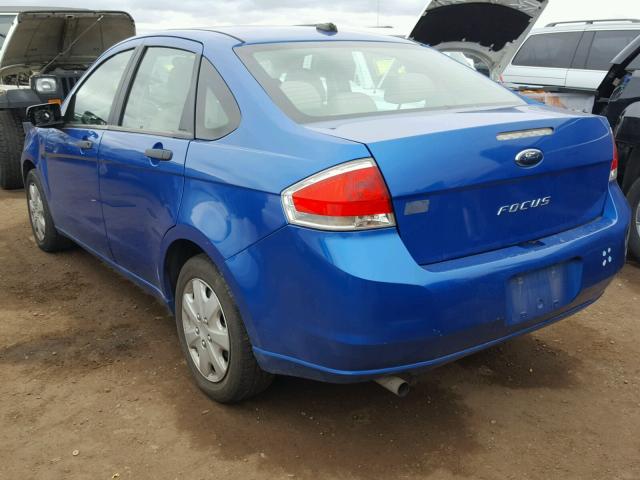 1FAHP3EN0BW112923 - 2011 FORD FOCUS S BLUE photo 3