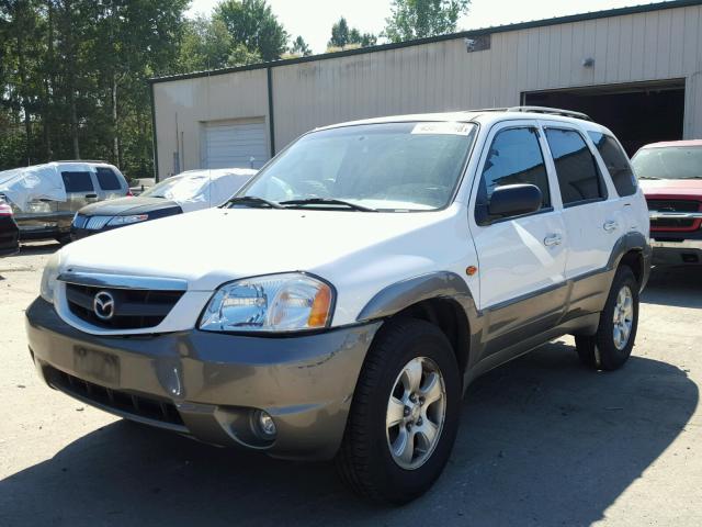 4F2CU08142KM60753 - 2002 MAZDA TRIBUTE LX WHITE photo 2