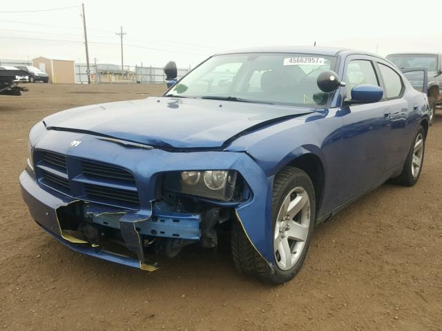 2B3KA43V59H620020 - 2009 DODGE CHARGER BLUE photo 2