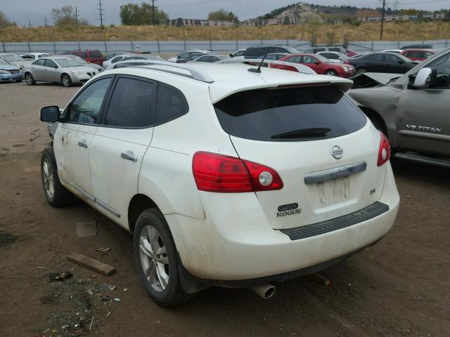 JN8AS5MT4DW013938 - 2013 NISSAN ROGUE S WHITE photo 3