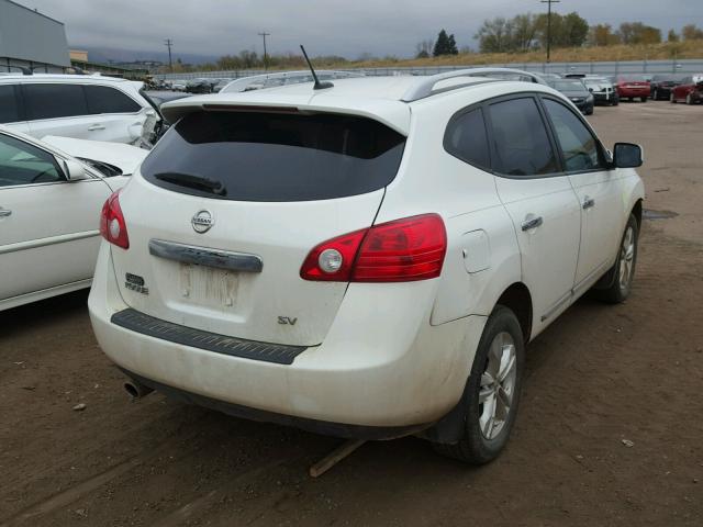 JN8AS5MT4DW013938 - 2013 NISSAN ROGUE S WHITE photo 4