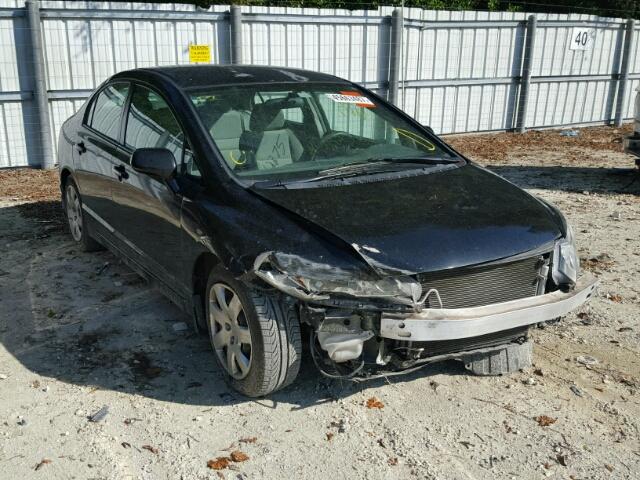 2HGFA1F56AH545604 - 2010 HONDA CIVIC LX BLACK photo 1